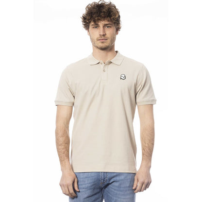 Polo de algodón beige para hombre