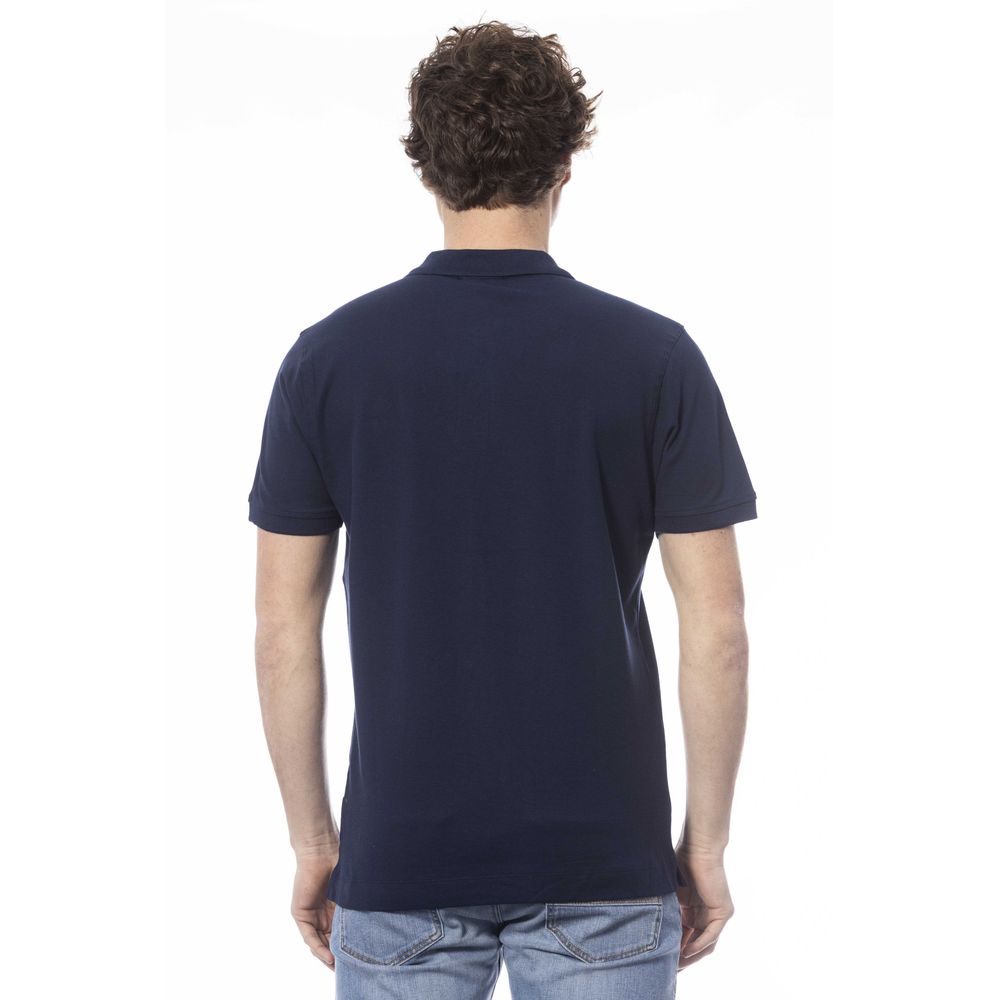 Polo de algodón azul para hombre