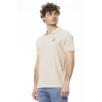 Polo de algodón beige para hombre