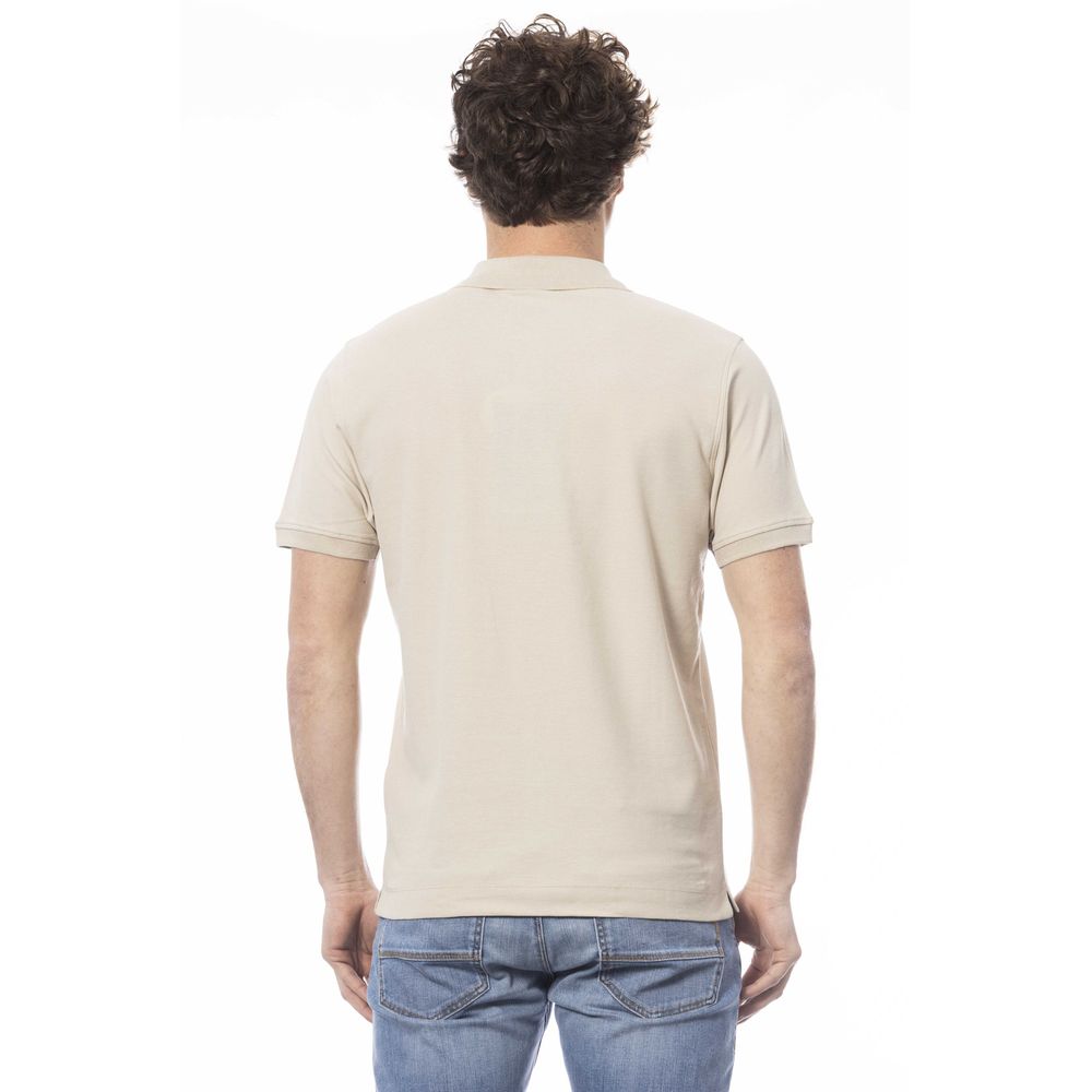 Polo de algodón beige para hombre