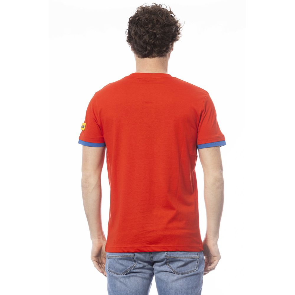 Camiseta de algodón roja para hombre