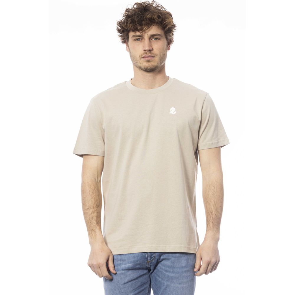 Camiseta de algodón beige para hombre