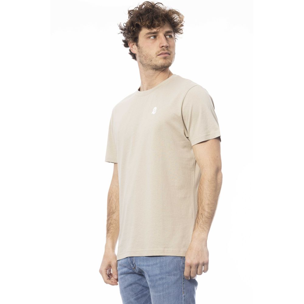 Camiseta de algodón beige para hombre