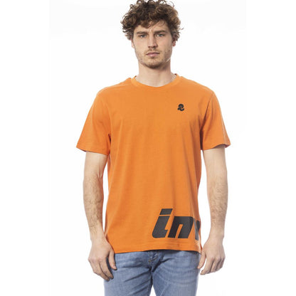 Camiseta de algodón naranja para hombre