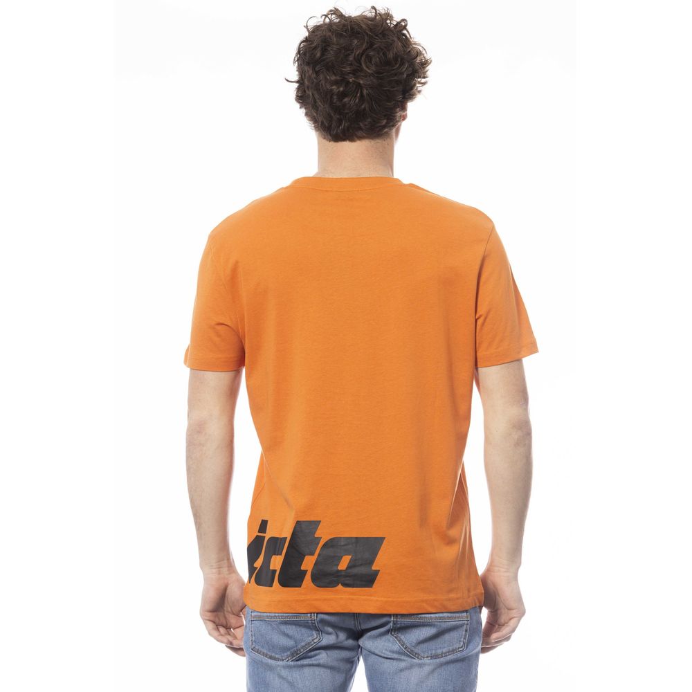 Camiseta de algodón naranja para hombre