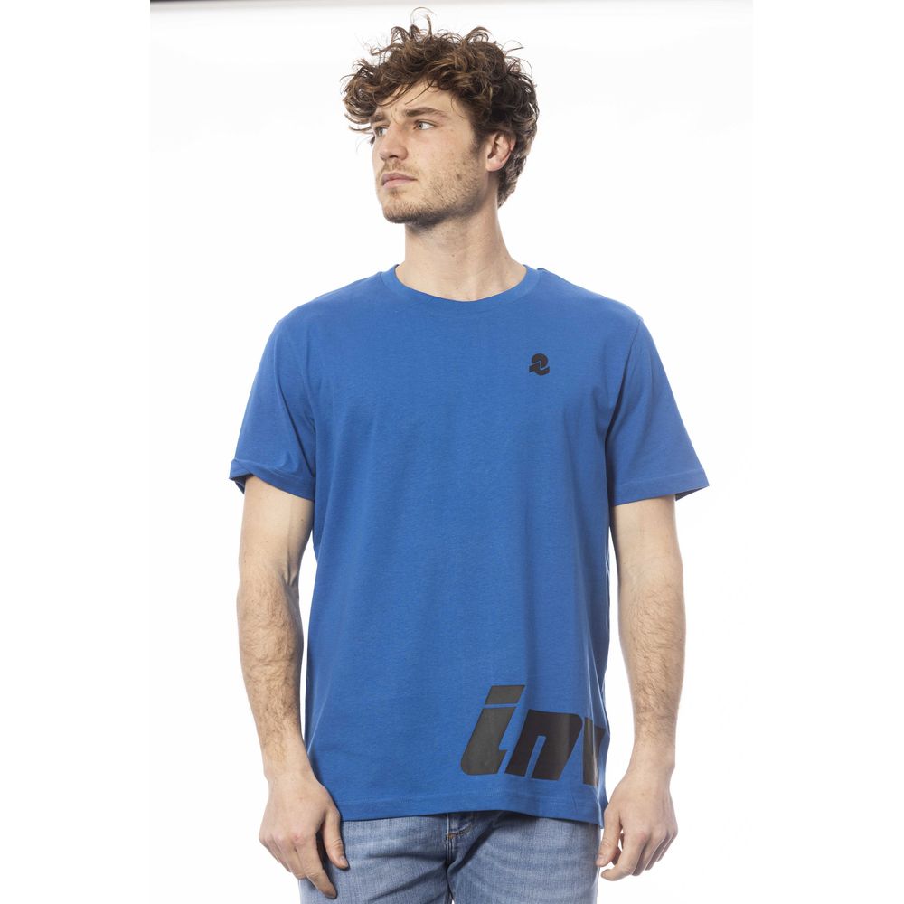 Camiseta de algodón azul para hombre