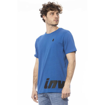 Camiseta de algodón azul para hombre