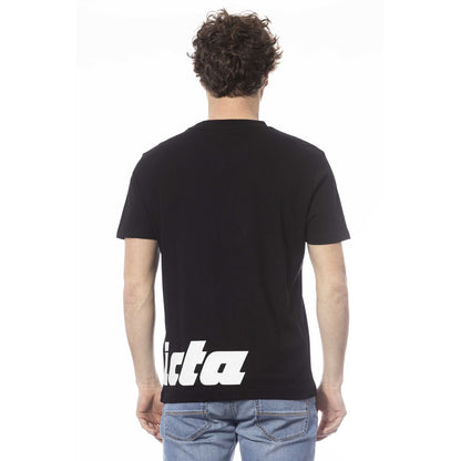 Camiseta de algodón negra para hombre