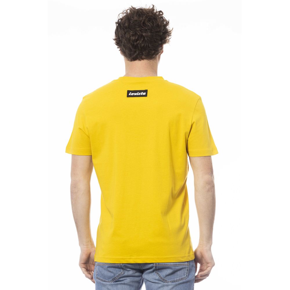 Camiseta de algodón amarilla para hombre