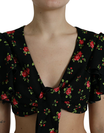 Floral Print Cropped Top Luxe Fashion