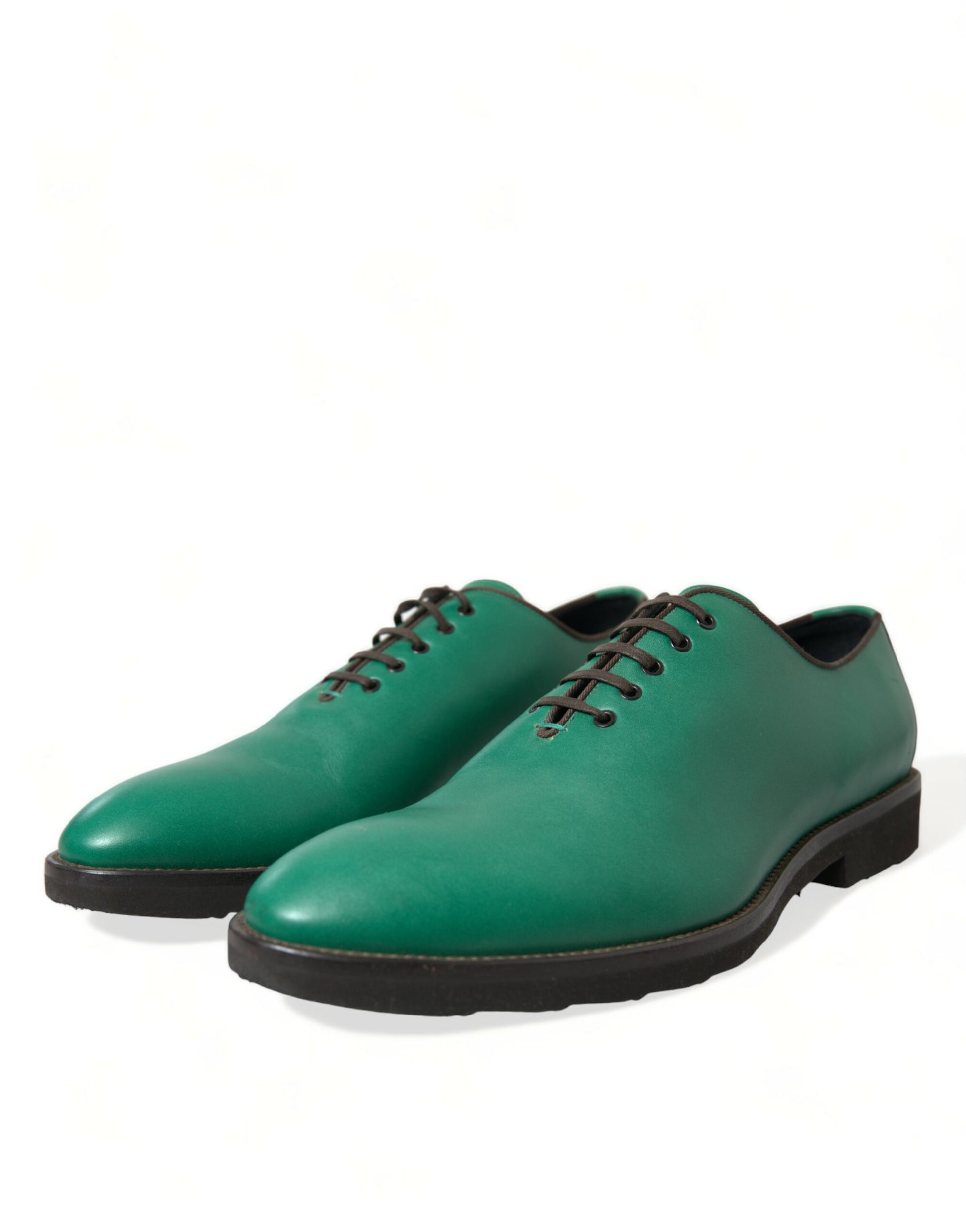 Elegantes zapatos de vestir Oxford de cuero verde