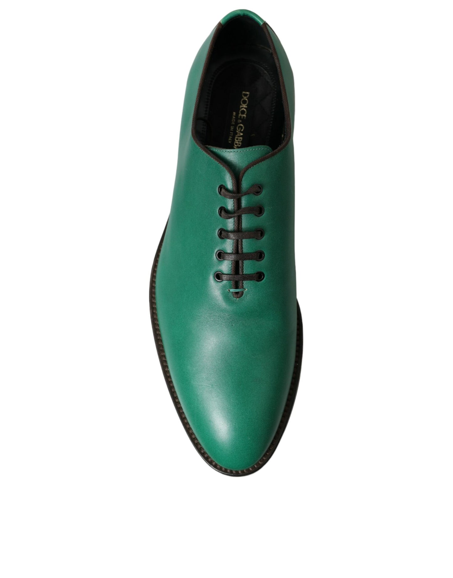 Elegantes zapatos de vestir Oxford de cuero verde