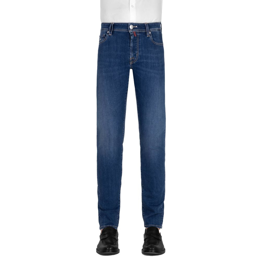 Elegant Stretch Cotton Men's Jeans