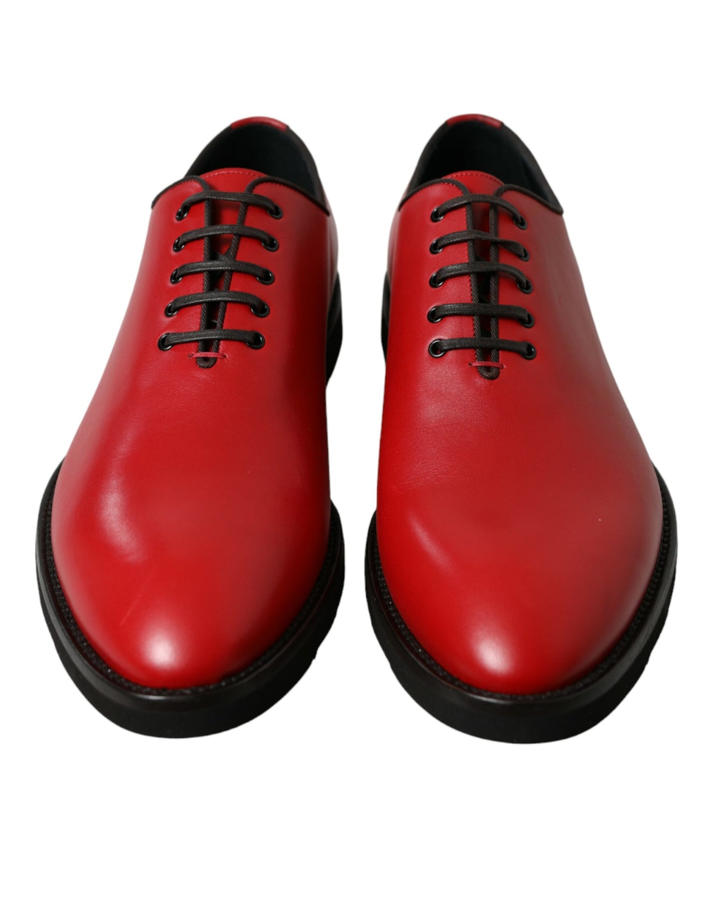 Elegantes zapatos de vestir Oxford de cuero rojo