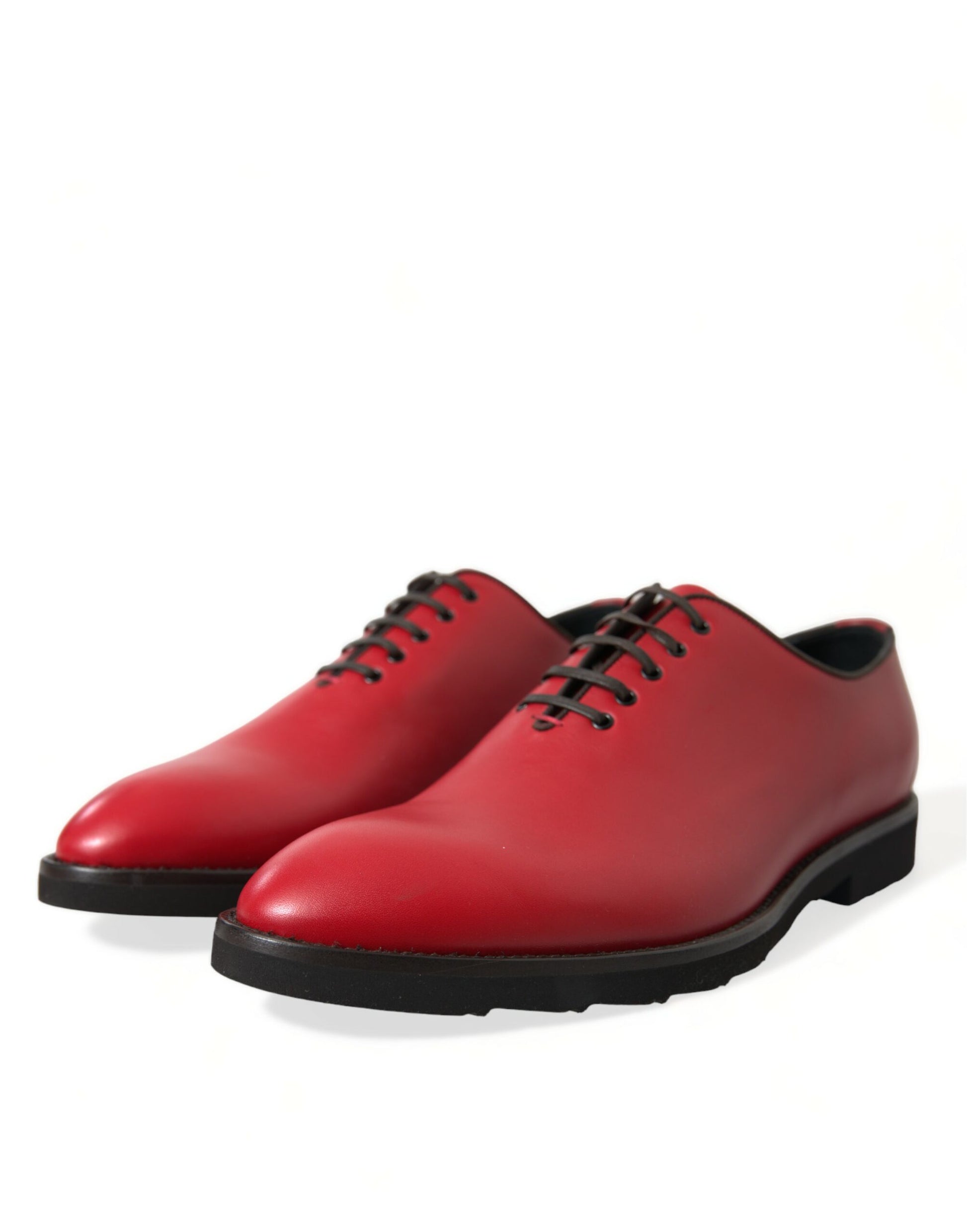 Elegantes zapatos de vestir Oxford de cuero rojo