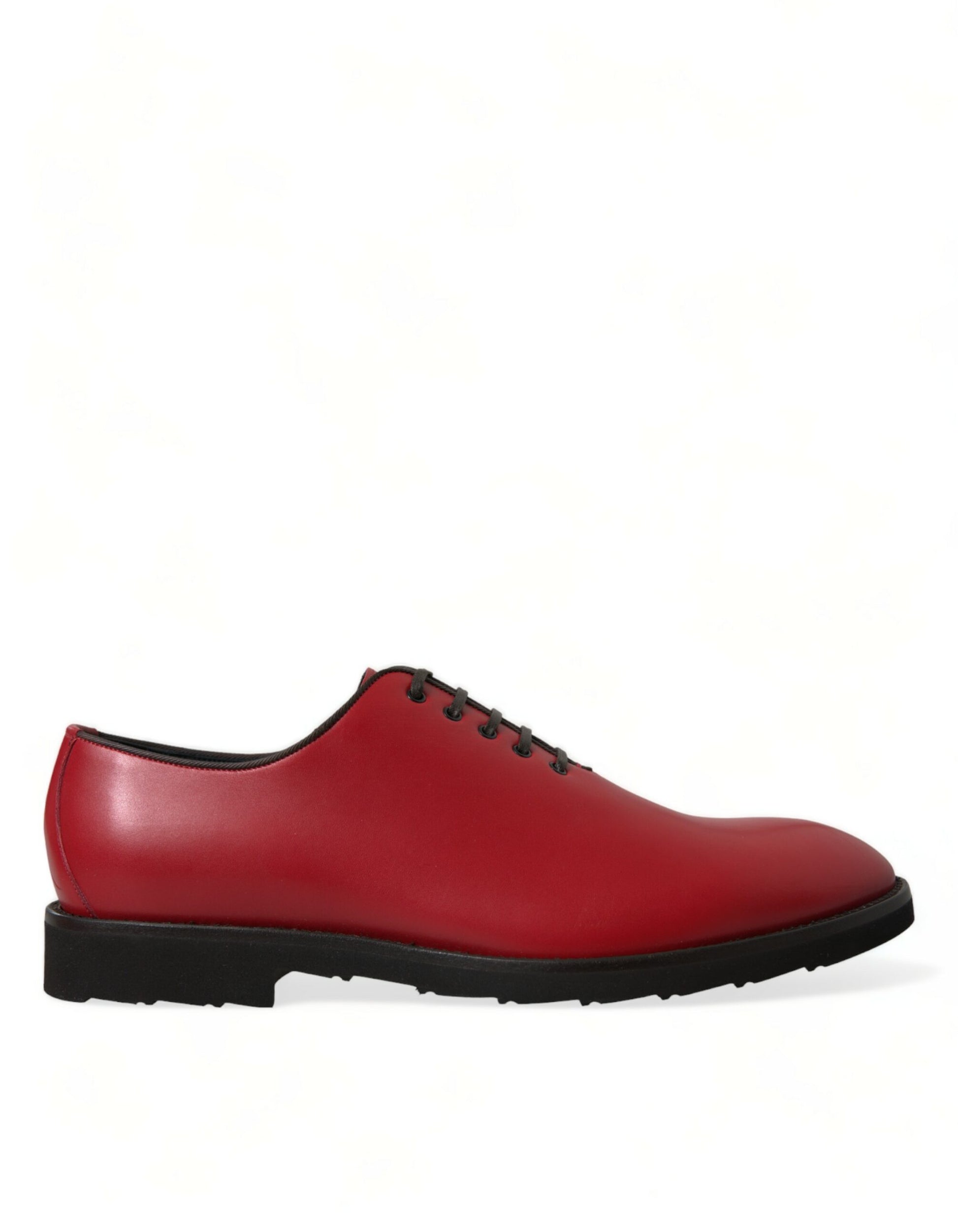 Elegantes zapatos de vestir Oxford de cuero rojo