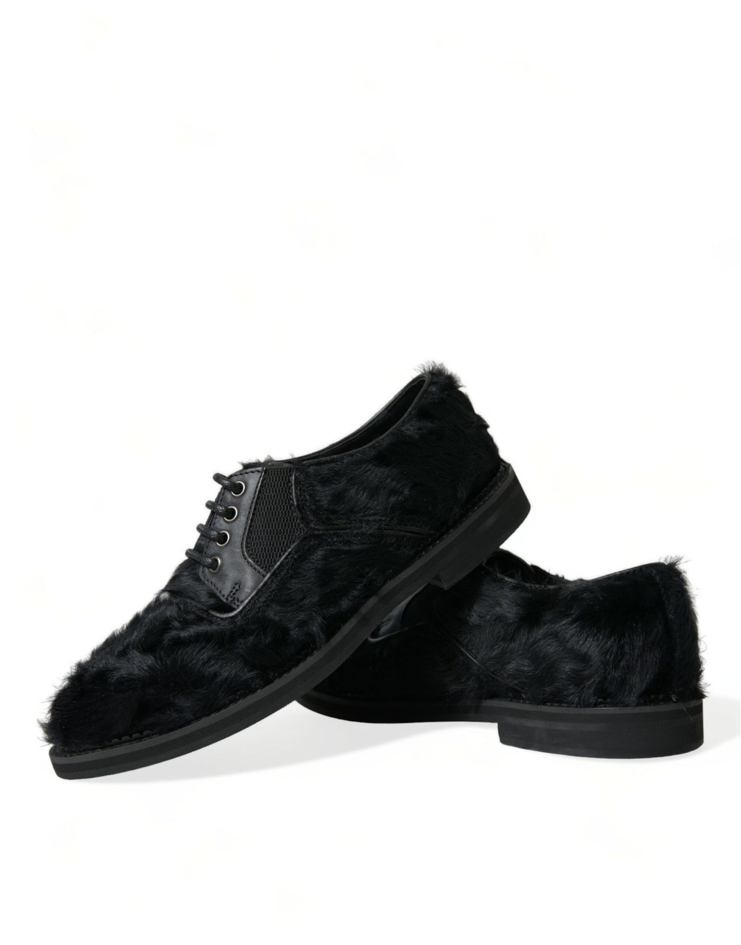 Elegantes zapatos de vestir Derby de piel negra para hombre