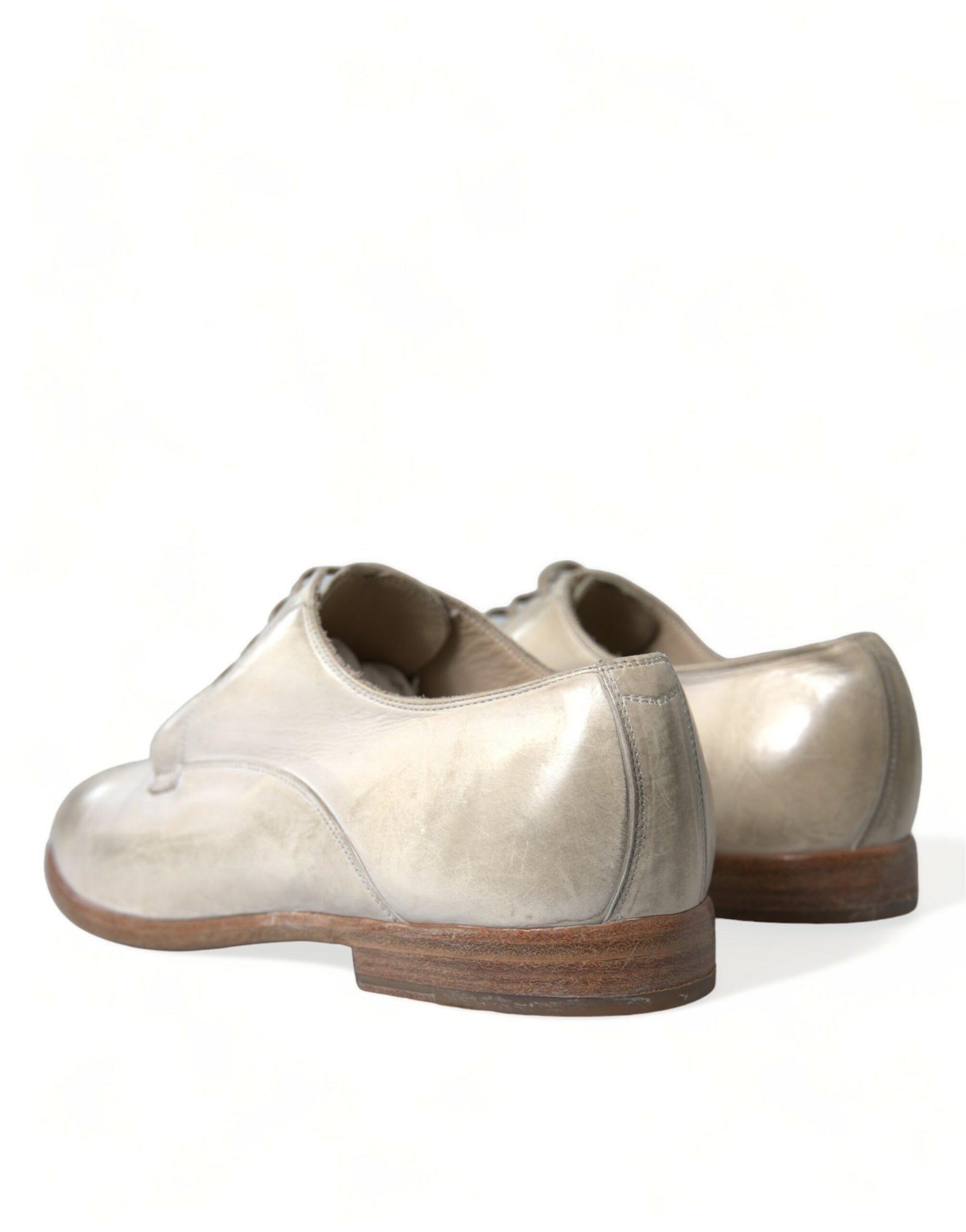 Elegantes zapatos Derby de piel de becerro blanca