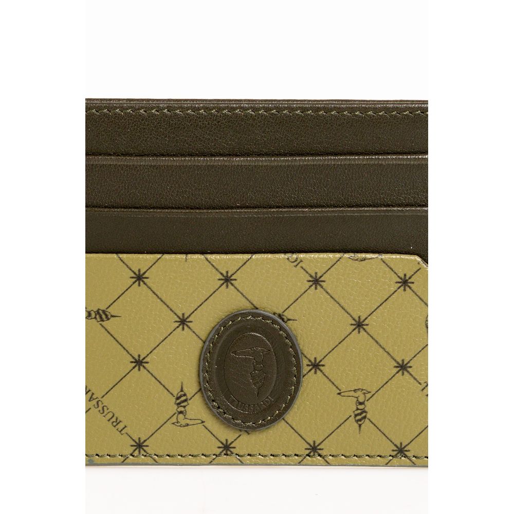 Cartera de piel verde para hombre