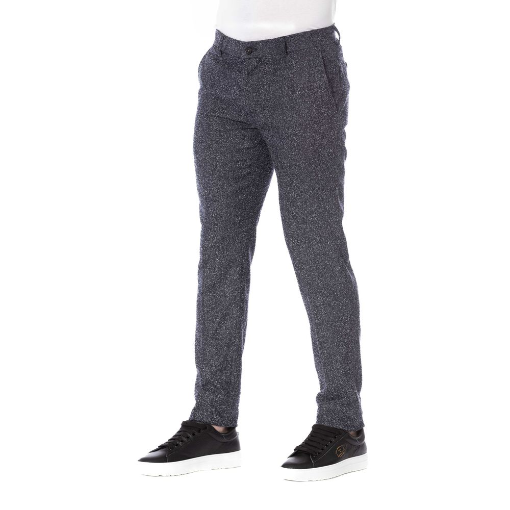 Black Cotton Men's Trouser