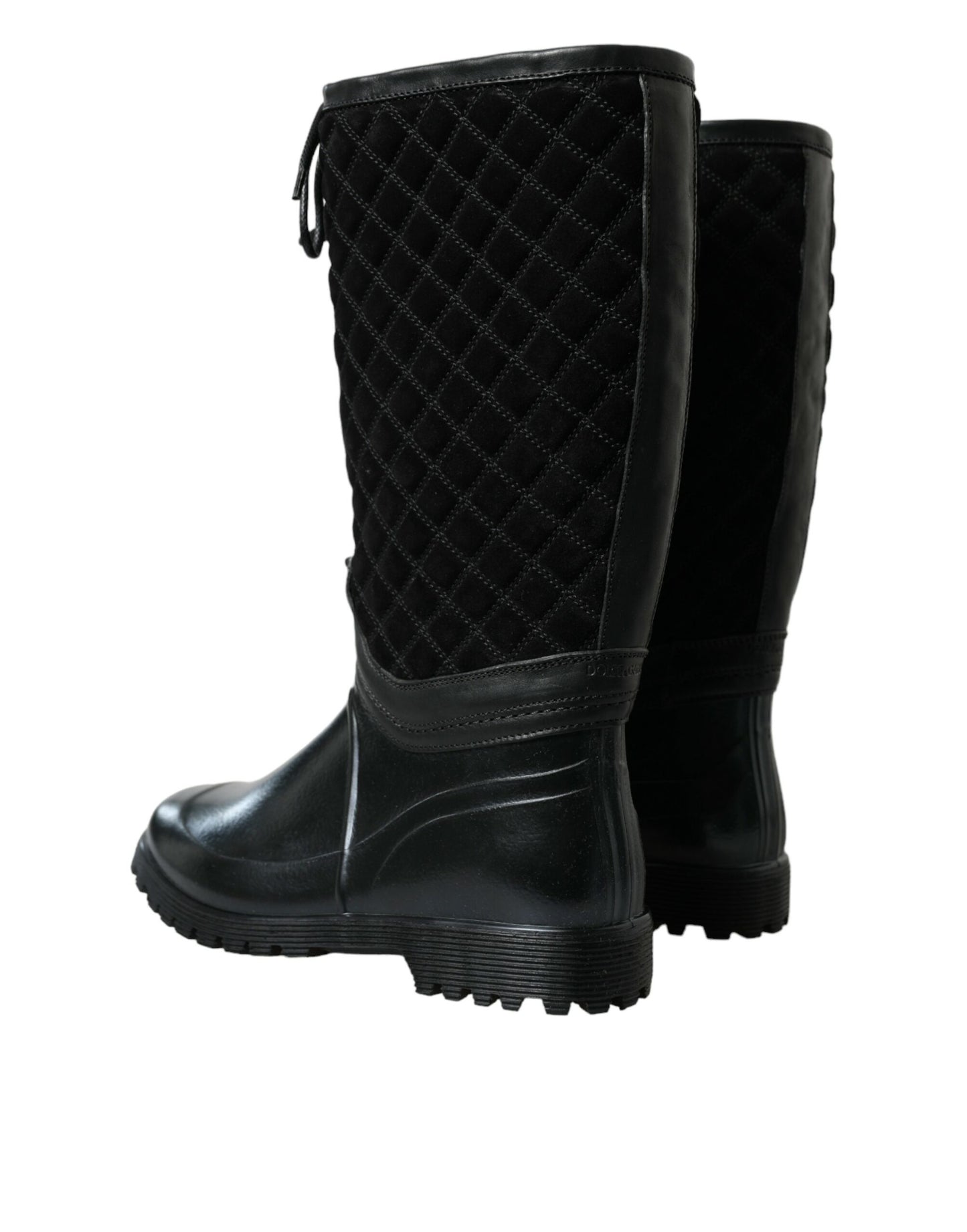 Botas de lluvia elegantes, acolchadas y con cordones