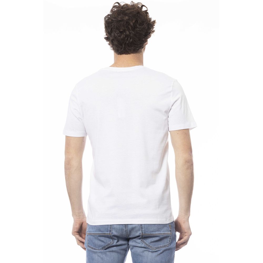 White Cotton Men T-Shirt