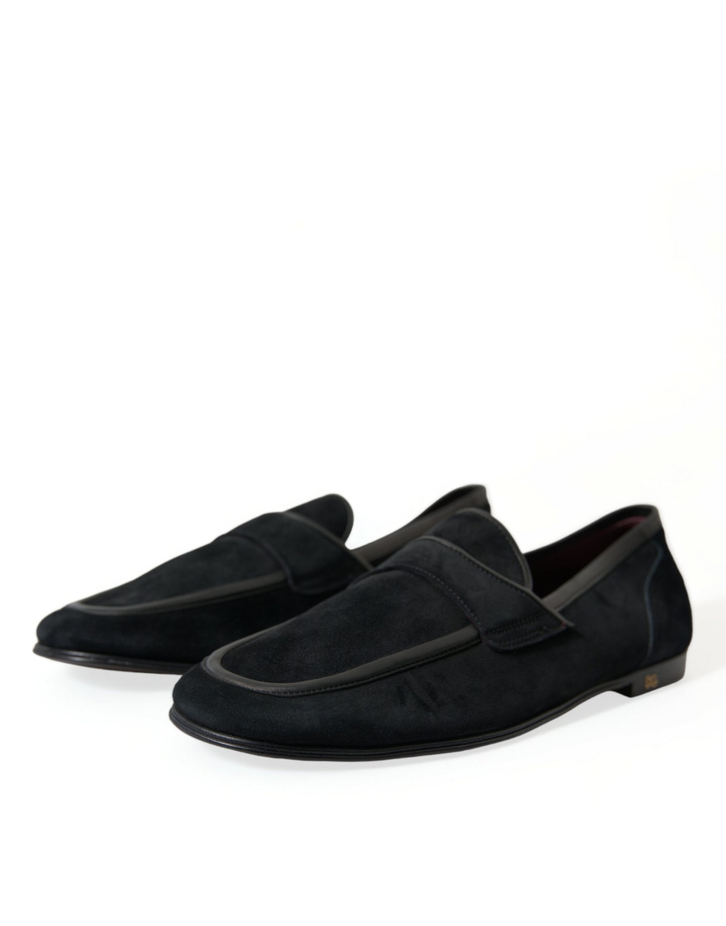 Mocasines elegantes de terciopelo negro para hombre