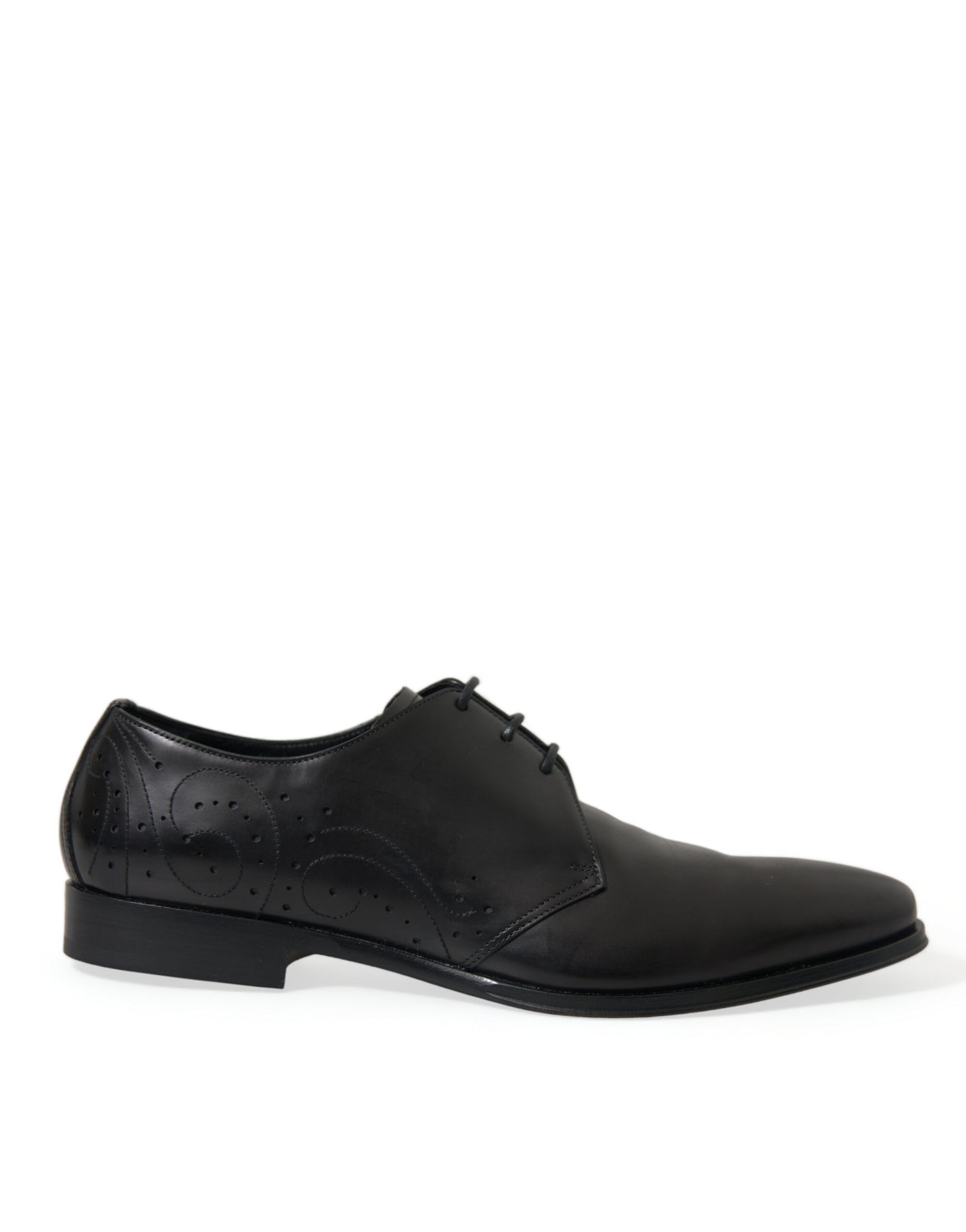 Elegantes zapatos de vestir Derby de cuero negro