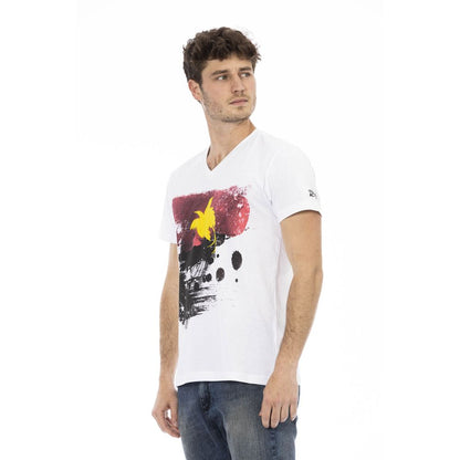 Camiseta de algodón blanca para hombre