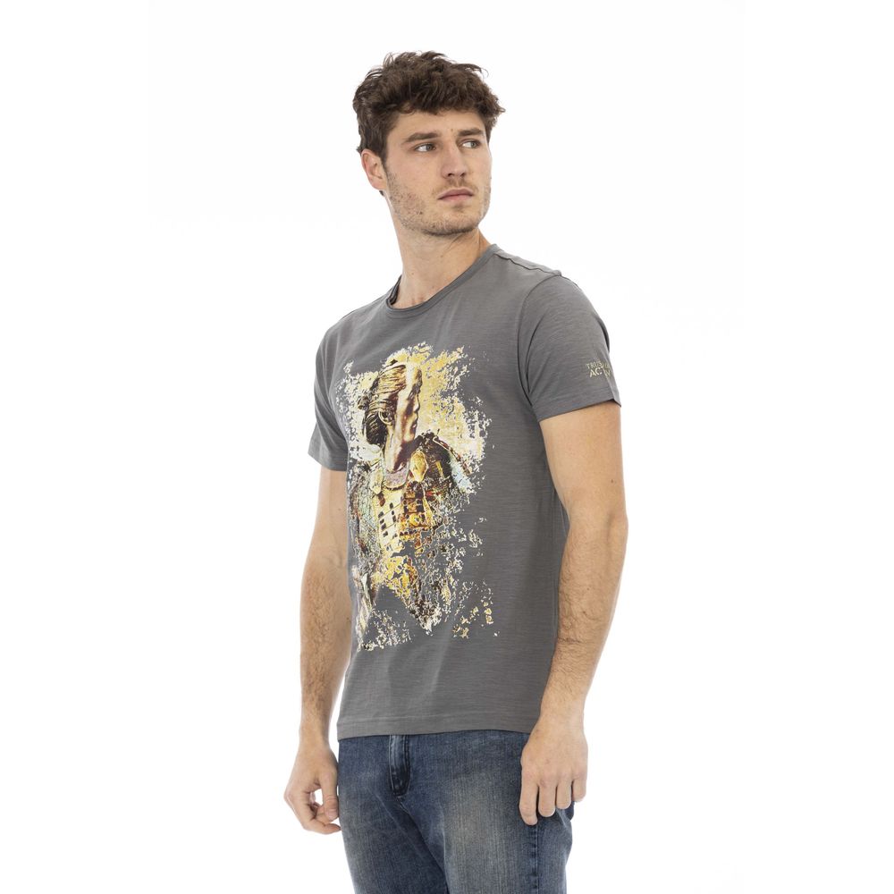 Camiseta de algodón gris para hombre