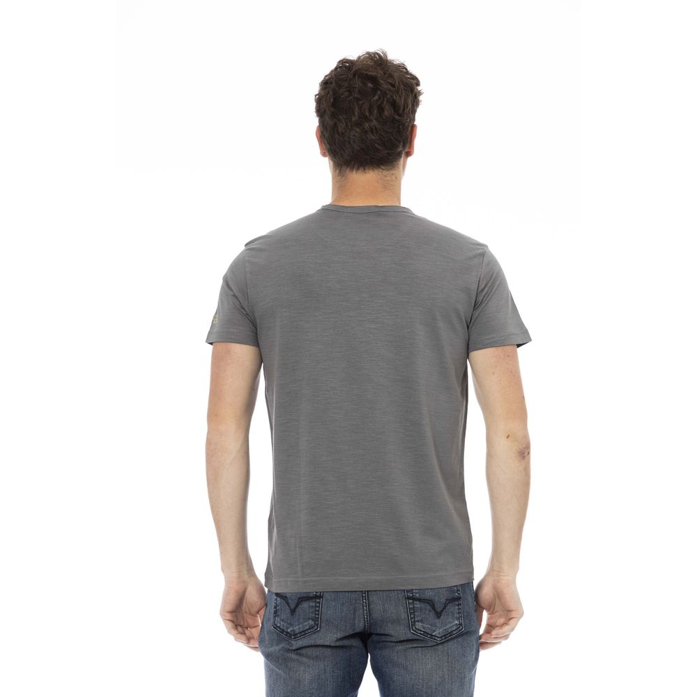 Camiseta de algodón gris para hombre