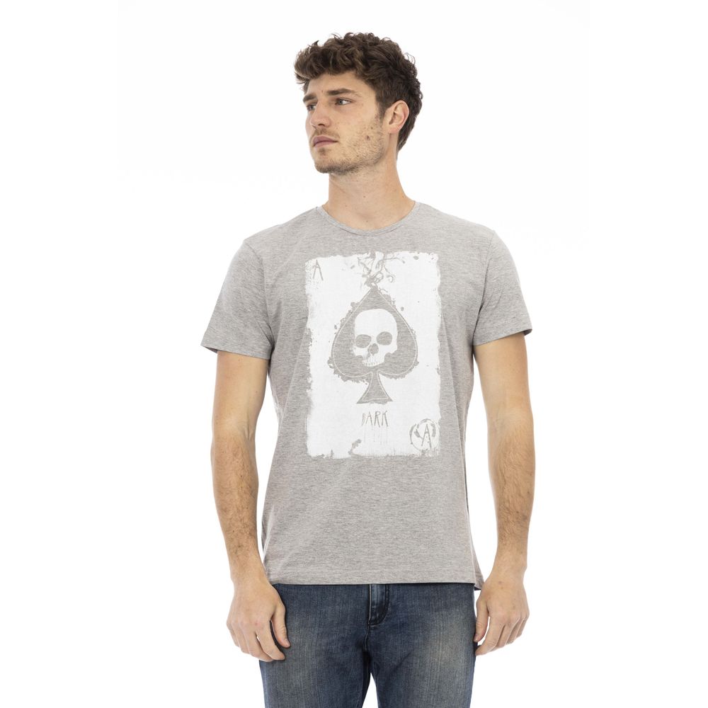 Camiseta de algodón gris para hombre