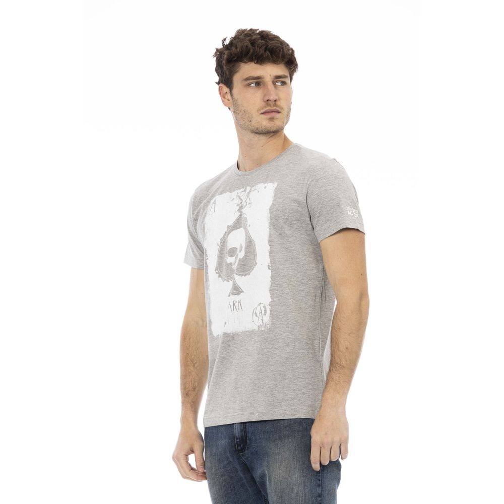 Camiseta de algodón gris para hombre