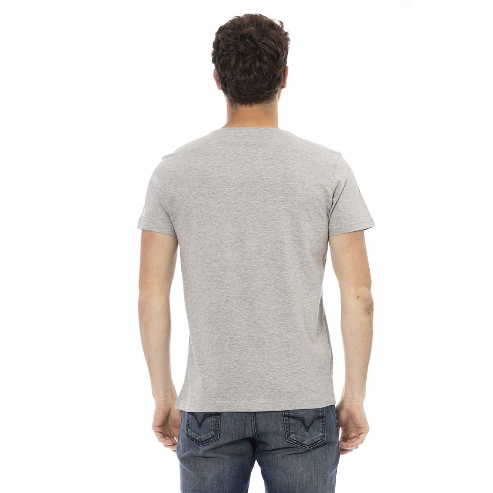 Camiseta de algodón gris para hombre