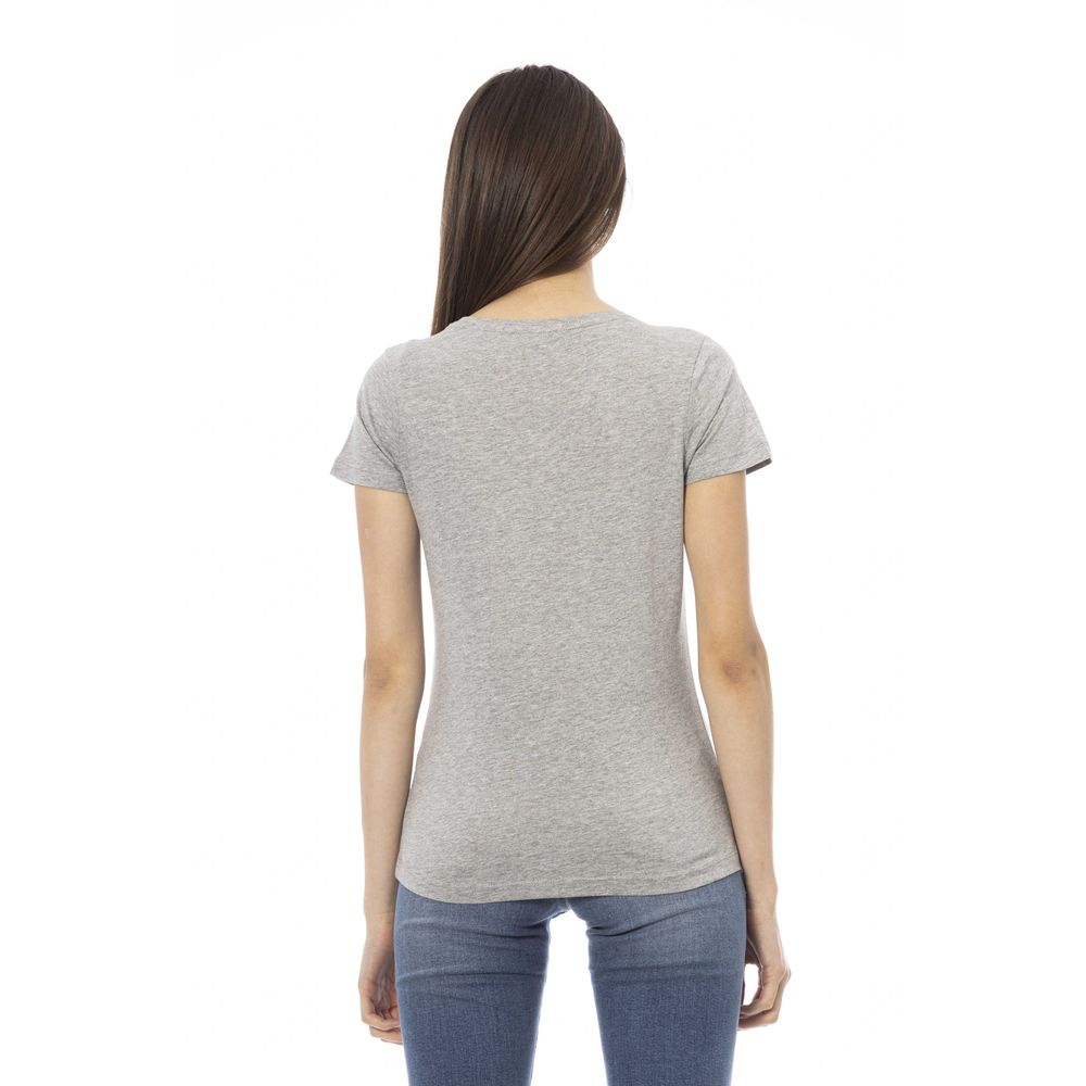 Gray Cotton Women Top