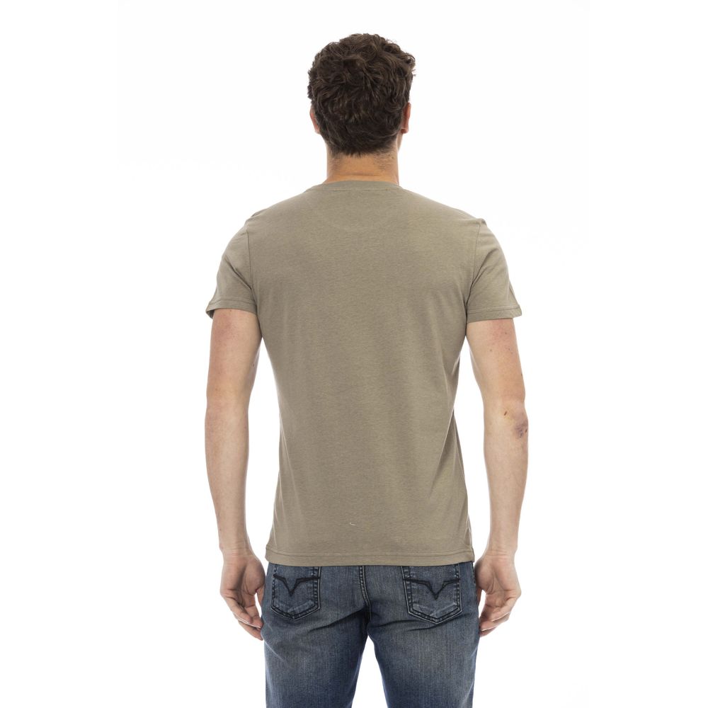 Camiseta de algodón verde para hombre