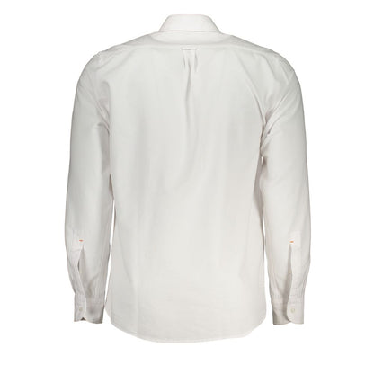 Camisa blanca de algodón para hombre