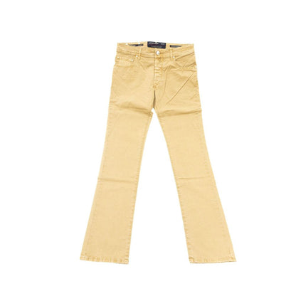 Jean de algodón beige para hombre