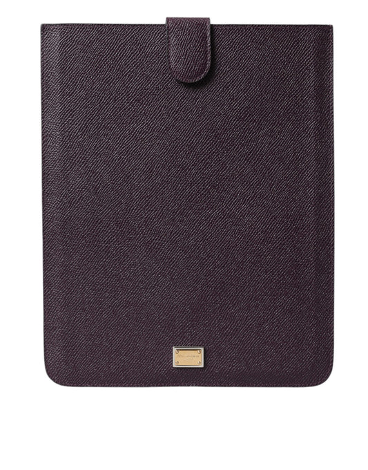 Elegante funda de piel para tableta en color marrón intenso