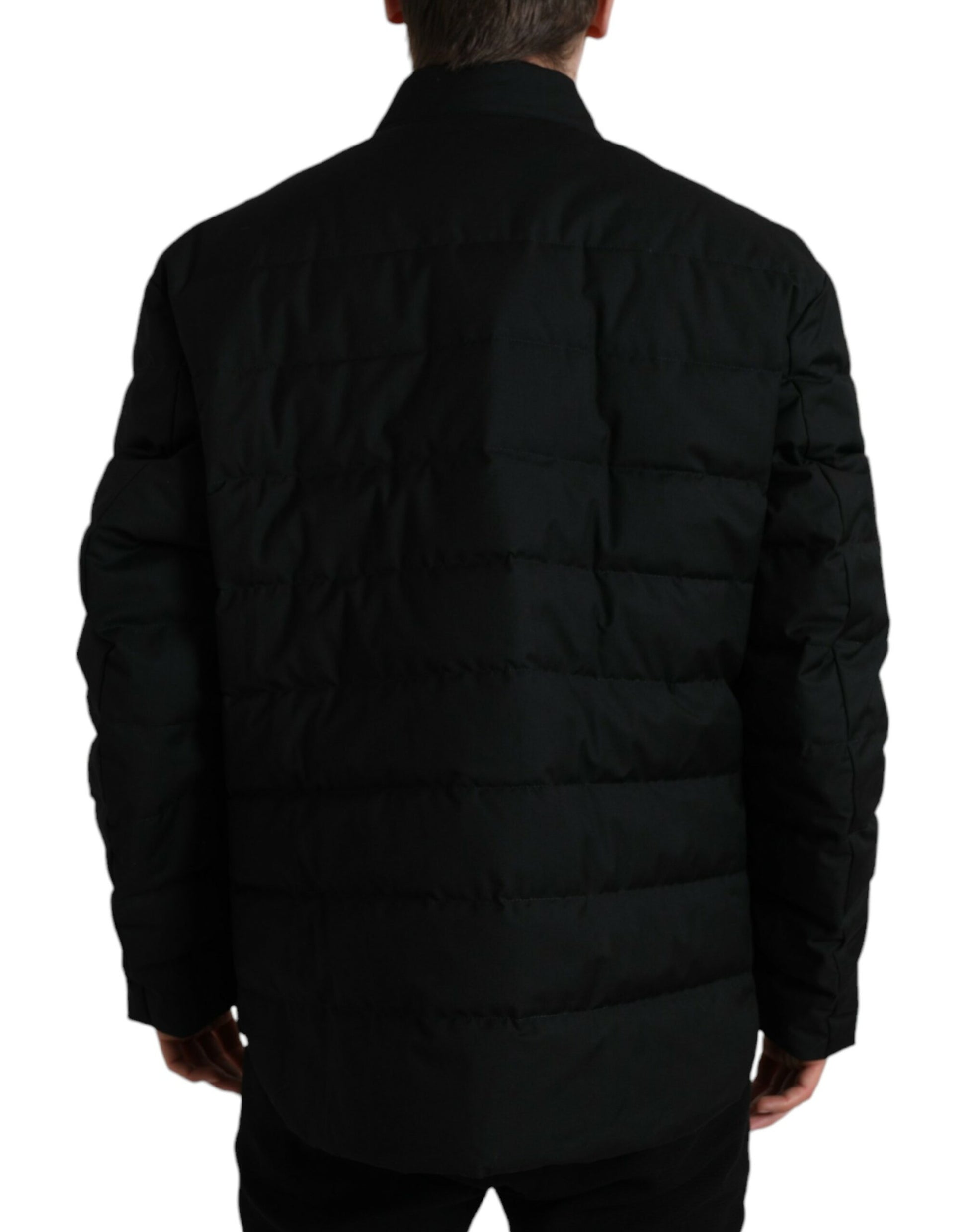 Elegante chaqueta parka acolchada negra