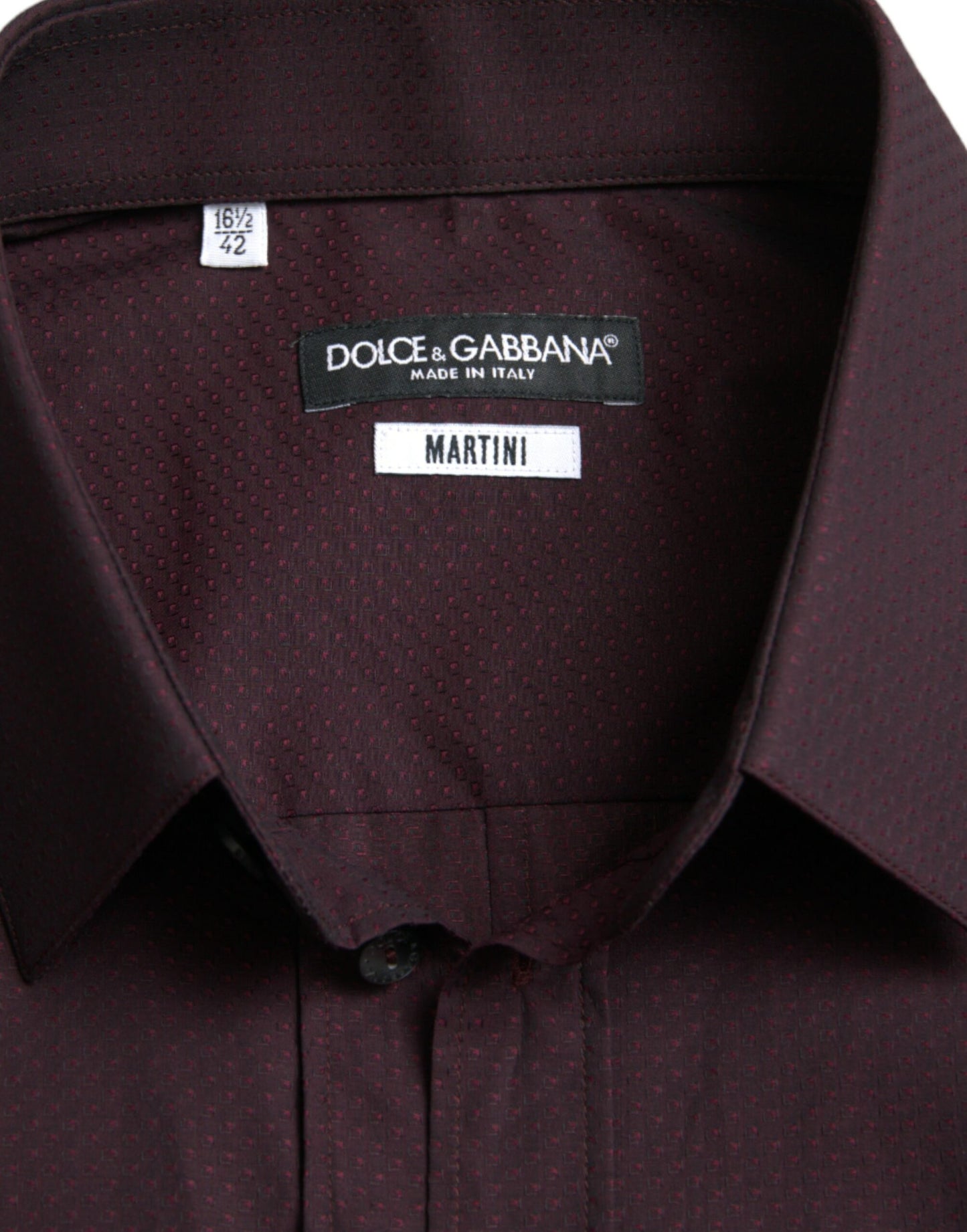 Camisa elegante de vestir color martini color granate