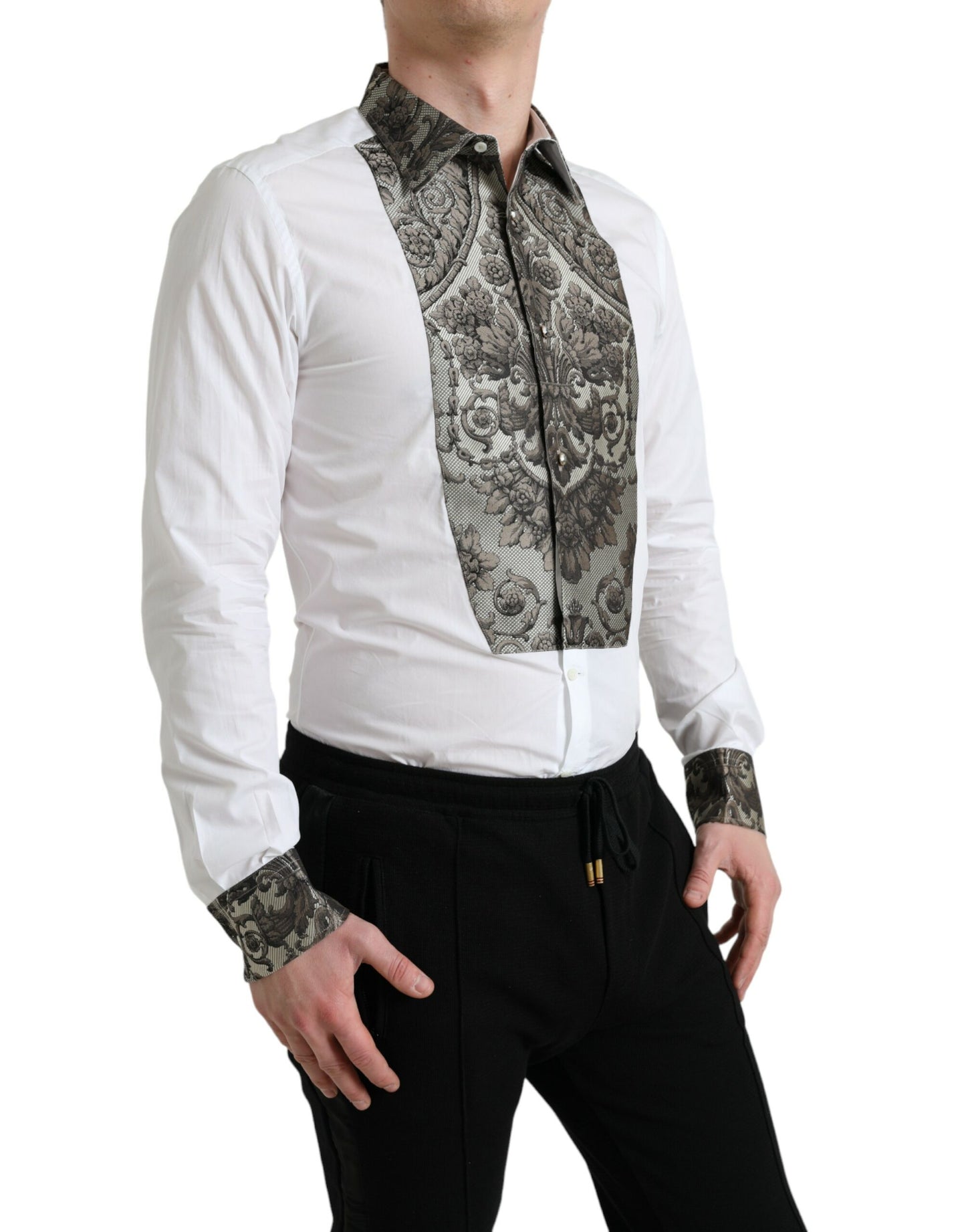 Elegant Slim Fit French Cuff Dress Shirt