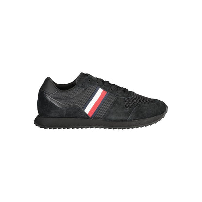 Sneaker de cuero negro para hombre