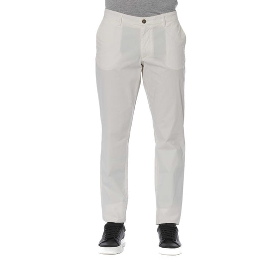 Pantalón de algodón blanco para hombre