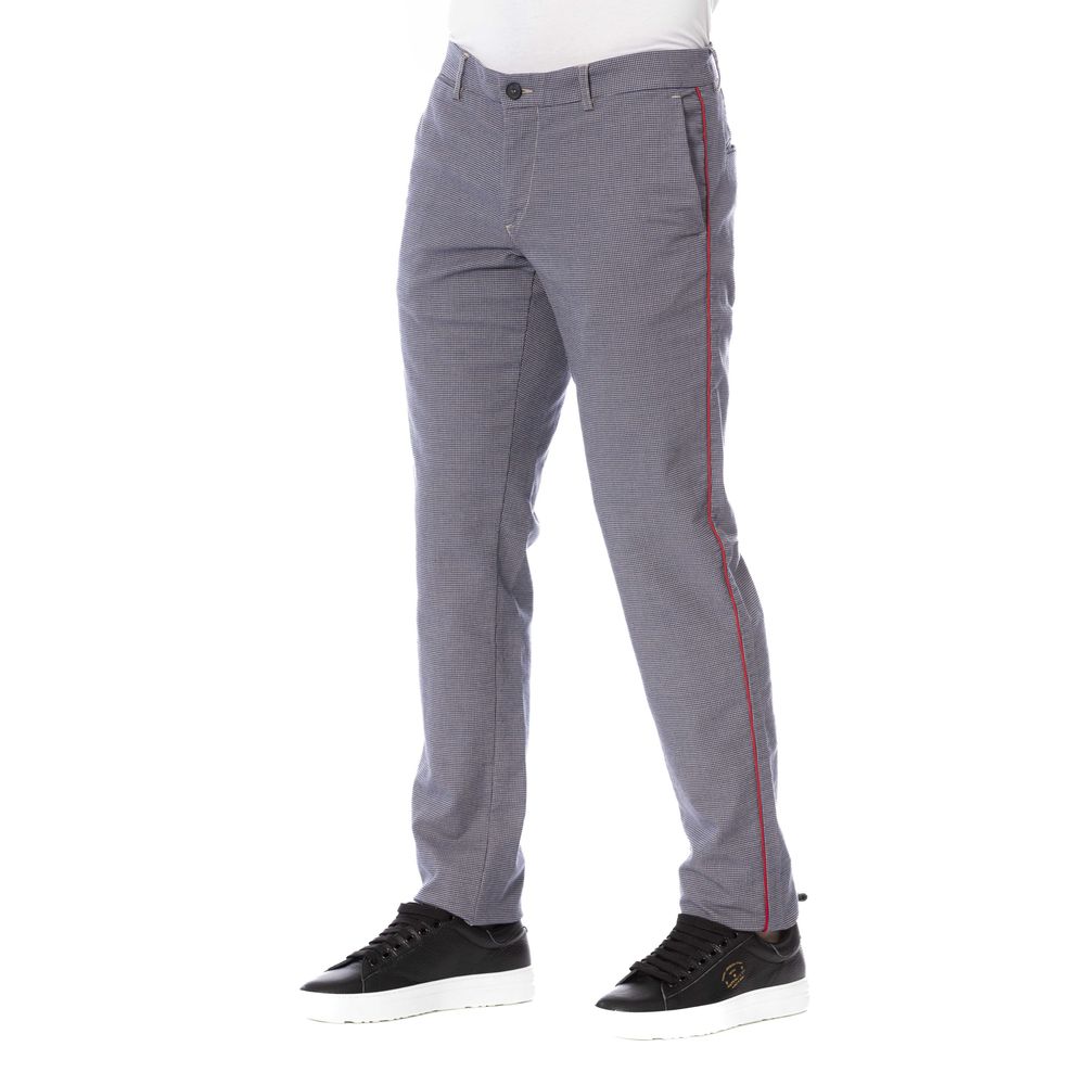 Blue Cotton Men's Trouser