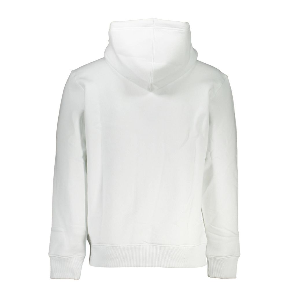 Chic White Embroidered Hoodie with Eco-Conscious Touch