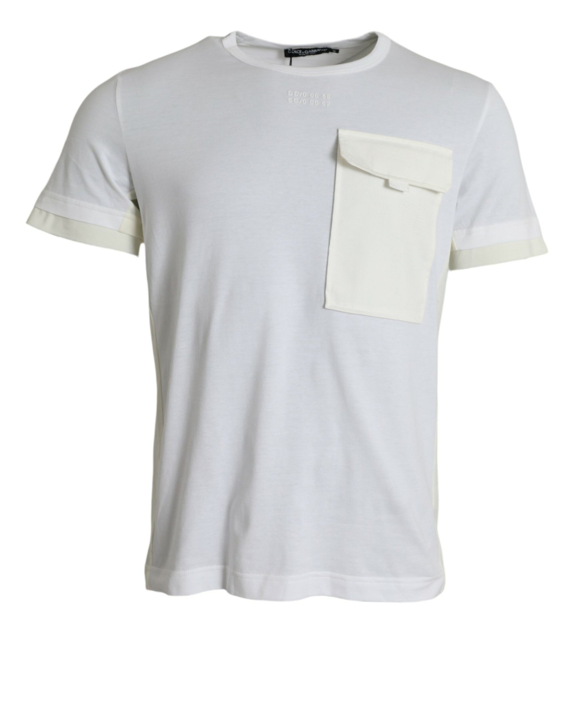 Elegant White Crew Neck Cotton Tee