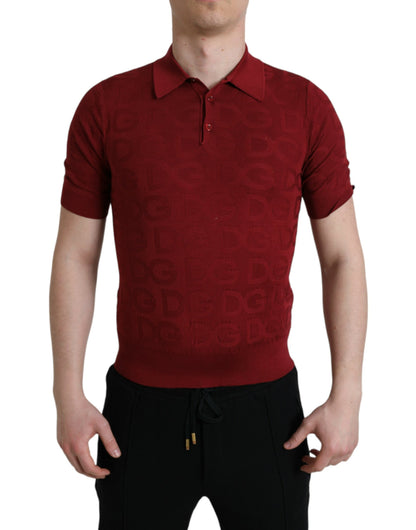 Silk Maroon Polo T-Shirt - Elegance Meets Comfort