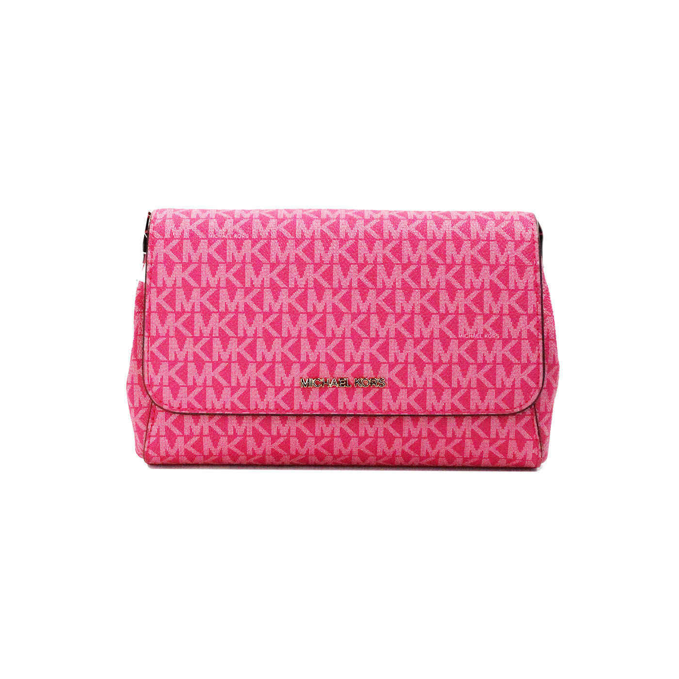 Bolso bandolera convertible Jet Set mediano en rosa eléctrico