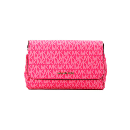 Bolso bandolera convertible Jet Set mediano en rosa eléctrico